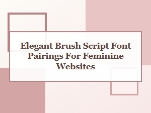 Elegant Brush Script Font Pairings for Feminine Websites