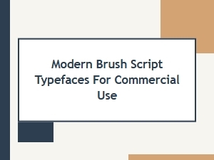 Free Modern Brush Script Fonts for Commercial Use